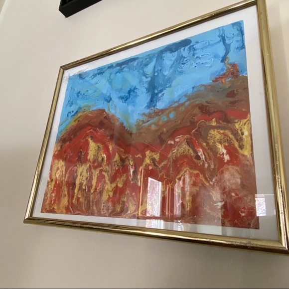 Earth on fire Original painting  J. Cruz attract positive energy Fire element - Picture 7 of 15